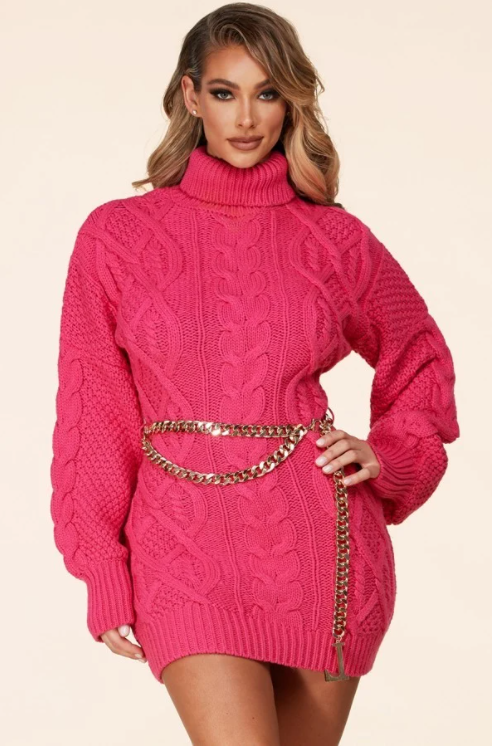 Maya Turtleneck Sweaterdress